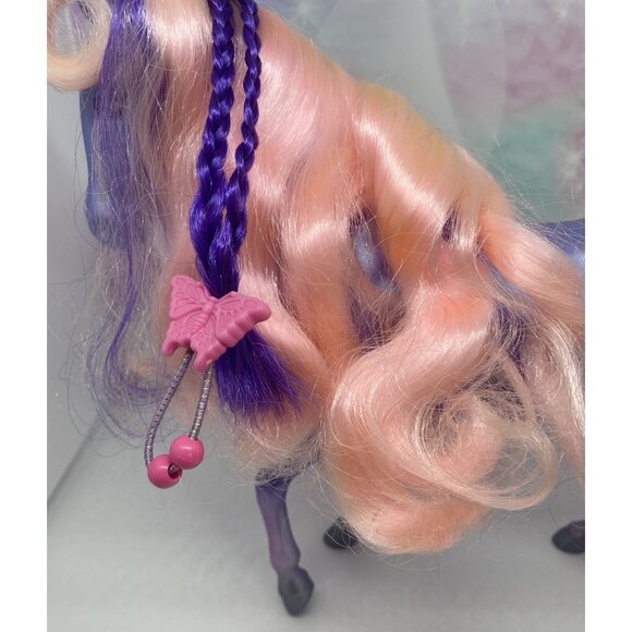 Vintage 1987 Fashion Star Fillie Star Niki Purple Pink Hair Tail Trim - Picture 3 of 6